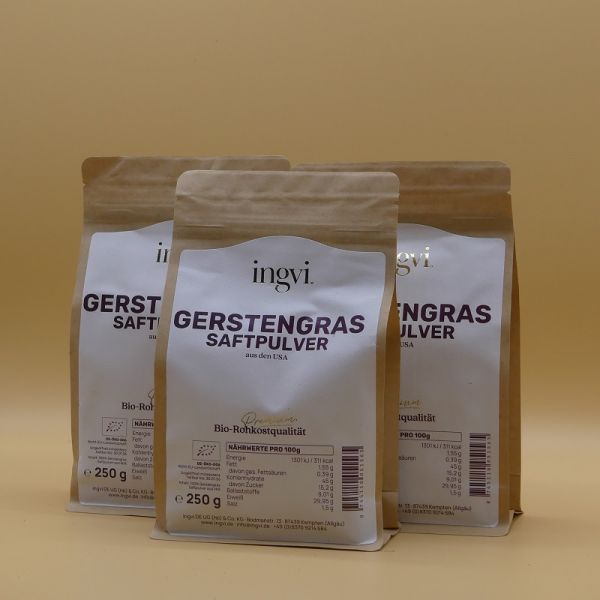 Bio - Gerstengrassaftpulver 250g in Rohkostqualität