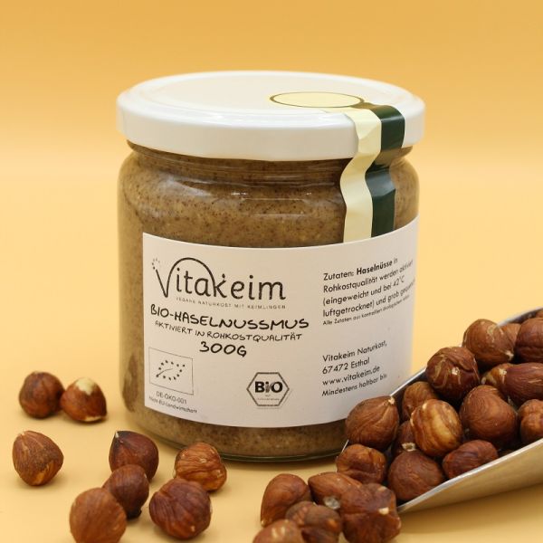 Bio - Haselnussmus aktiviert, 300g, Rohkostqualität