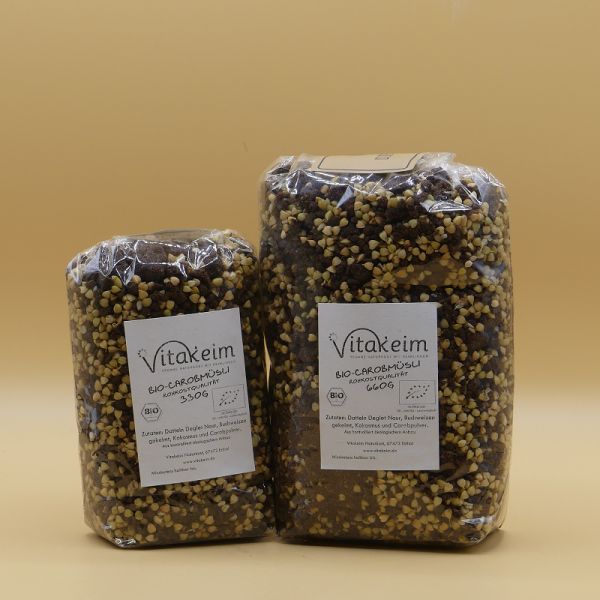 Bio - Carobmüsli in Rohkostqualität